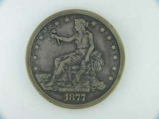 1877 S $1 Trade Dollar VF /D 437  