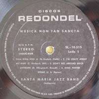SANTA MARIA JAZZ BAND Redondel SL 10515 ARGENTINE LP 33  