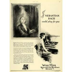 1930 Ad Wurlitzer Reproducing Residence Organ Musical Instrument Piano 
