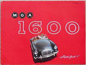 MG MGA 1600 BROCHURE c1959  
