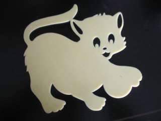 Vintage Plastic Halloween Stencil Cat by Trace it Toys 1960s  