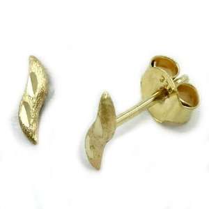  8K Gold Small Leaves Earrings: DE NO: Jewelry