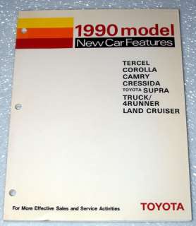 1990 TOYOTA TRUCK 4RUNNER LAND CRUISER New Car Features Catalog Manual 