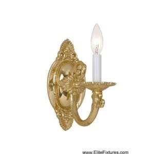  Crystorama 9111 PB One Light Brass Wall Light Polished 