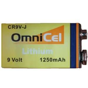  Omnicel 9 Volt 1250 mAh Lithium Battery Electronics