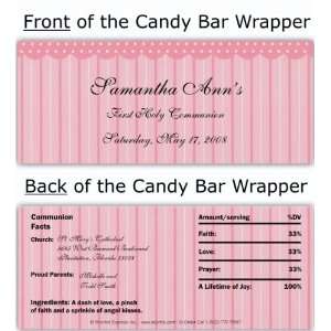  Pink Gingham Candy Wrapper: Baby