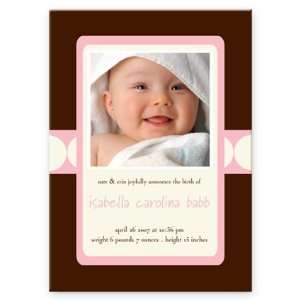  Wrapped in Ribbon Baby Announcement Magnet    Girl Birth 