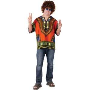  Lets Party By FunWorld Dashiki Hippie Adult Shirt / Orange 