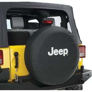  Jeep Wrangler Black Denim W/ Logo Spare Tire Cover 32 33 