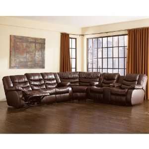     Burgundy Reclining Sectional 91401 sectional Furniture & Decor