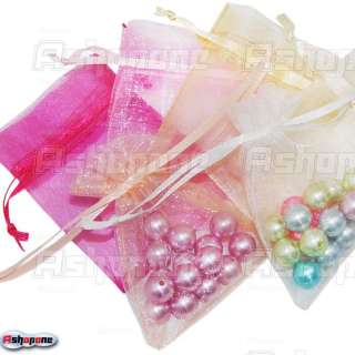 12/25/50/100 pcs Organza Jewelry Gift Pouch Bags 7x9cm 3X4 Inch 22 