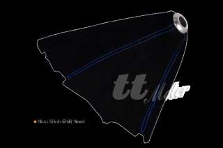 YEAH JDM UNIVERSAL SUEDE SHIFT BOOT BLUE STITCH TYPE R CIVIC  