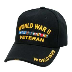    Military WORLD WAR II VETERANS Cap (BLACK): Everything Else