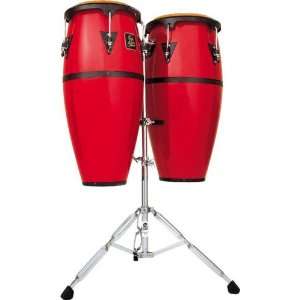  LP LPA646   Red Wood Conga Set with Stand Musical 