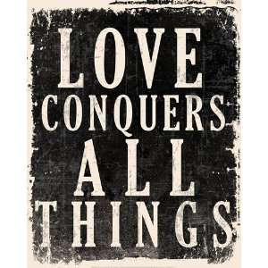  Love Conquers All   Voltaire Quote HIGH QUALITY CANVAS 