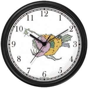 Deep Sea Fish Animal Wall Clock by WatchBuddy Timepieces (Hunter Green 