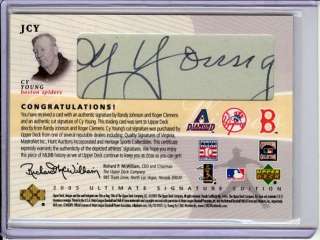 CY YOUNG RANDY JOHNSON CLEMENS SP SIGNED CUTS AUTO 1/1  