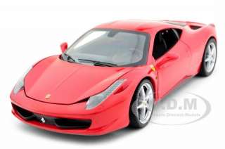 2011 FERRARI 458 ITALIA RED 1:18 DIECAST MODEL CAR BY HOTWHEELS T6917 