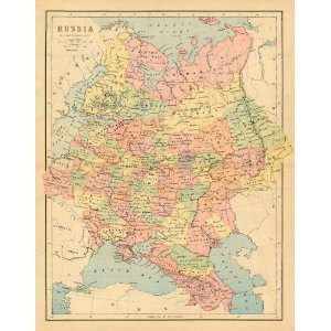  Bartholomew 1870 Antique Map of Russia