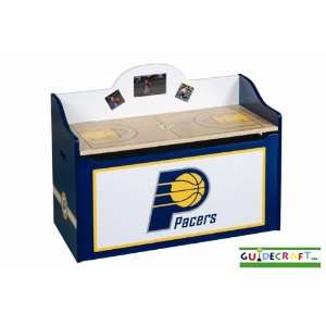    Indiana Pacers Wood Wooden Toy Box Chest: Sports & Outdoors