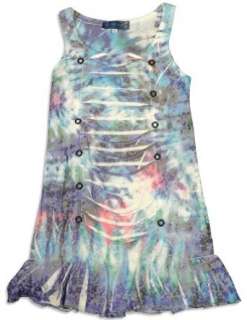   Me by Sara Sara   Girls Tie Dye Tank Dress, Blue, Multi: Clothing