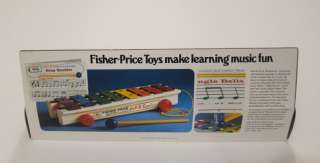 VINTAGE Fisher Price Pull A Tune Xylophone 870 toy w/ ORIGINAL BOX and 