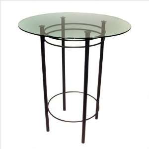   Table Metal Finish: Black, Table Top: Wood   Espresso, Table Top