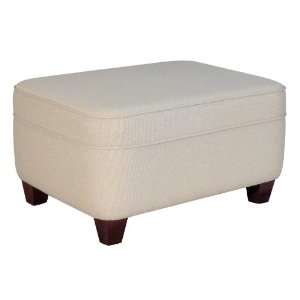   Non storage Ottoman With 4 Square Dark Wood Legs: Everything Else