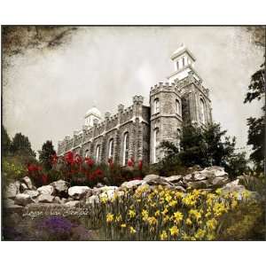  LDS Logan Temple 8 12x10 Plaque   Framed Legacy Art 