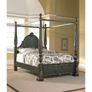  Ascot Queen Size Canopy Poster Bed: Furniture & Decor