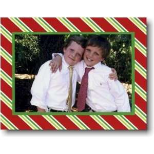  Boatman Geller Digital Holiday Photo Card   Repp Tie Red 