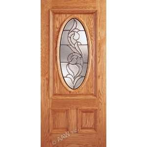   Standard 32x80 Solid Brazilian Mahogany Entry Door with Oval Glass