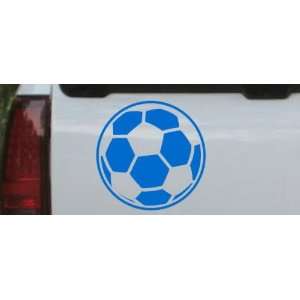 6in X 6in Blue    Soccer Ball Sports Car Window Wall Laptop Decal 