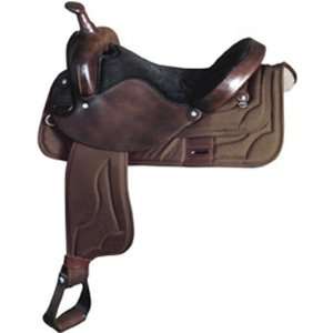   Big Horn Leather & Cordura Suede Seat Trail Saddle: Sports & Outdoors