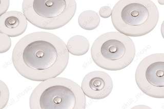 25P Alto Saxophone Replacement White Leather Pads  
