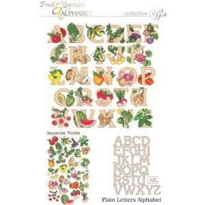  Fruit and Vegetable Alphabet Embroidery Designs on CD from 