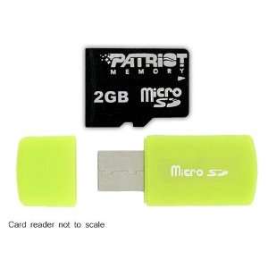  Patriot 2GB microSD Memory Card + USB Reader (Yellow) for 