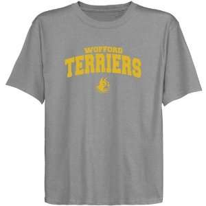  Wofford Terriers Youth Ash Logo Arch T shirt: Sports 
