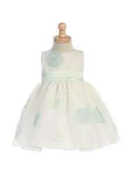 Lito Girls Mint Green Polka Dot Flower Girl Easter Pageant Dress 6M 7