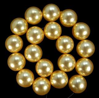 22mm Gold Plastic Plating Pearl 16  