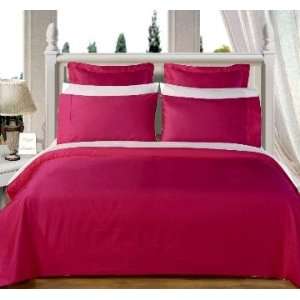 OLYMPIC QUEEN 8PC Solid BURGUNDY 550TC Egyptian cotton Bed in a Bag 