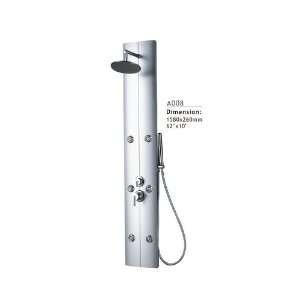   Panel Tower System with 6 Massage Jets (Silver Aluminium, Model A008