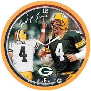 NFL Brett Favre Packers Logo Wall Clock:  Sports & Outdoors