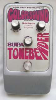 Original Colorsound Supa Tonebender Overdrive Effects Pedal Vintage 