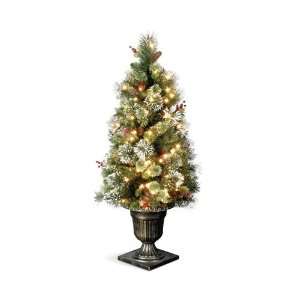  5 Pre Lit Decorated Wintry Pine Entrance Tree: Home 