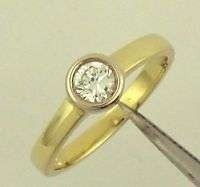 3CT SOLITAIRE ENGAGEMENT RING 14K TWO TONE GOLD BEZEL  