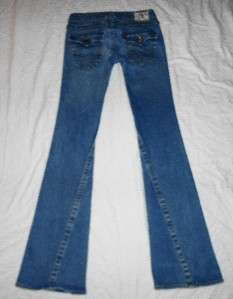  True Religion Joey flare twisted denim jeans size 27 27w 32l  