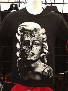 Marilyn Monroe Shirt   Sugar Skull   Mexican Day of the Dead 