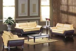 2819 Modern Italian Leather Living Room Set Sleeper  