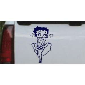 Navy 34in X 21.6in    Betty Boop Skirt Cartoons Car Window Wall Laptop 